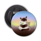 花付き猫 栓抜き (正面)