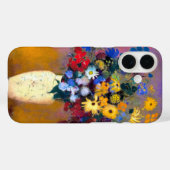 花付き白い花瓶オディロン・リドン Case-Mate iPhoneケース (裏面 (横))