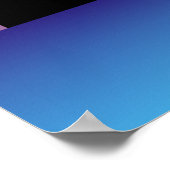 花付き紫カラフル花器 ポスター (角)