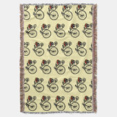 花付き自転車ブランケット スローブランケット (正面縦)