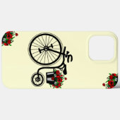 花付き自転車iPhoneケース – 色を選択 Case-Mate iPhoneケース (裏面 (横))