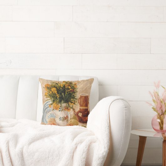 花付き花瓶,コーヒーポットとフルーツ,ファンゴッホ クッション (ソファ)