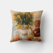 花付き花瓶,コーヒーポットとフルーツ,ファンゴッホ クッション (裏面)