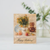 花付き花瓶,コーヒーポットとフルーツ,ファンゴッホ ポストカード (スタンド正面)