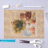 花付き花瓶，コーヒーポットとフルーツ，ファンゴッホ 薄葉紙 (クラフト)