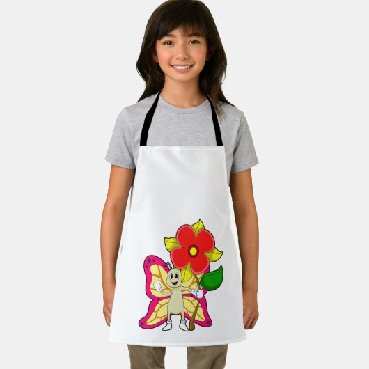 花付き蝶 エプロン (インサイチュ)