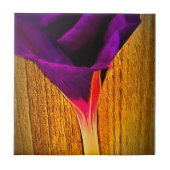 花付き陶かわいらし瓦 タイル (正面)