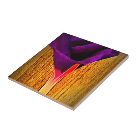 花付き陶かわいらし瓦 タイル (側面)