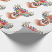 花付き鹿 ラッピングペーパー (角)