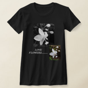 花付きTシャツ(自然好き) Tシャツ