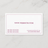 花付仏。名刺 名刺 (裏面)