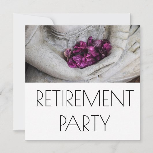 花付仏。退職パーティの招待状 招待状 (正面)