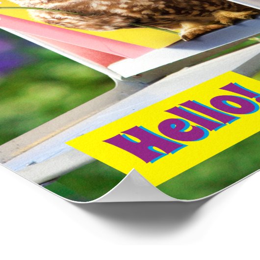 花入りフクロウ ポスター (角)