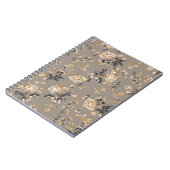 花全体が茶色の裏花に模様 ノートブック (左側)