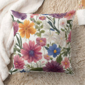 花全体プリント枕 クッション (ブランケット)