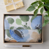 花全体,桃,青,緑の水色 薄葉紙 (ギフト)