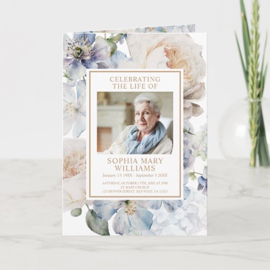 花写真追悼式 カード (正面)