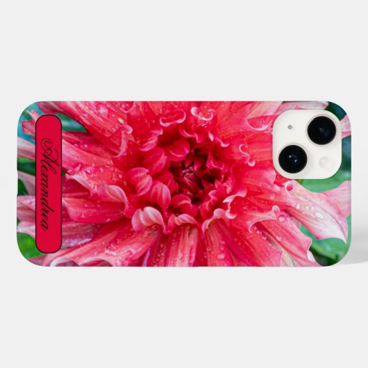 花写真、ピンクダリア Case-Mate iPhoneケース (裏面 (横))