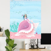 花冠こどもイラストレーション ポスター (ホームオフィス)