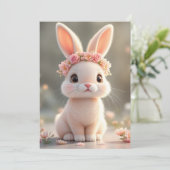 花冠のかわいい赤ちゃんうさぎ    シーズンカード (スタンド正面)