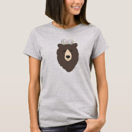 花冠の付いたクマTシャツ Tシャツ