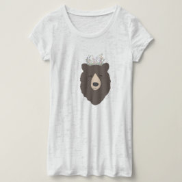 花冠の付いたクマTシャツ Tシャツ