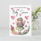 花冠の妖精のベビーシャワー招待状 招待状 (スタンド正面)