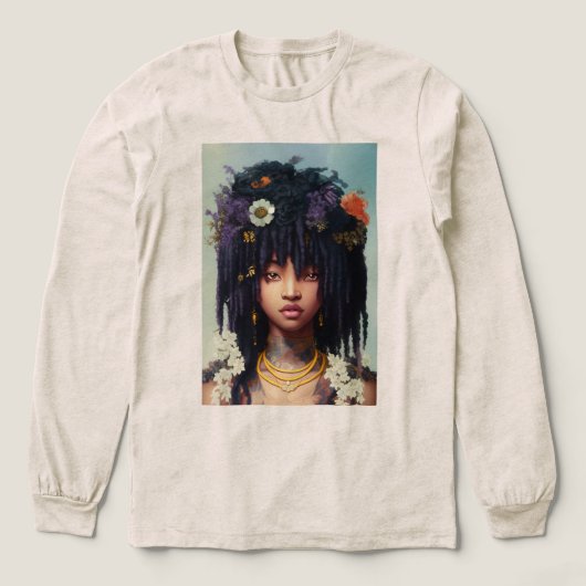 花冠の少女 トライブレンドＴシャツ (デザイン正面)
