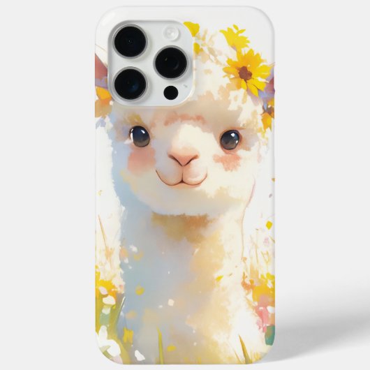 花冠をかぶったアルパカ Case-Mate iPhoneケース (裏面)