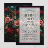 花冠を戴いたジャガー絵画 招待状 (正面/裏面)