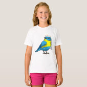 花冠を戴いた花嫁の鳥 Tシャツ (正面フル)