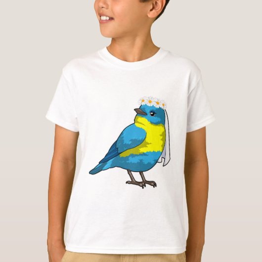 花冠を戴いた花嫁の鳥 Tシャツ (正面)