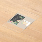 花冠アクリル ウェディング インビテーション アクリル招待状 (レイダウン)