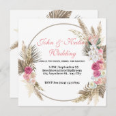 花冠 |クラフ素朴ト円フローラ結婚ズ 招待状 (正面/裏面)