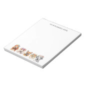 花冠、水彩愛らしい犬 ノートパッド (回転)