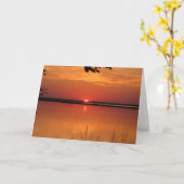 花冠、NCの日没 カード (黄色い花)