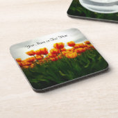 花分野のかわいらしいチューリップ コースター (左側)