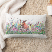 花分野のベビーのヤギ ランバークッション (ブランケット)