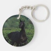 花分野の純血種の馬 キーホルダー (裏面)