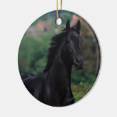 花分野の純血種の馬 セラミックオーナメント (左)