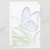花分野上の草に坐っている蝶 便箋 (正面/裏面)