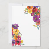 花刺繍の水彩花のキンセアニエラⅠ 招待状 (裏面)