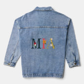 花刺繍入りMIAネームアート デニムジャケット (裏面)