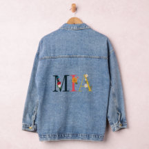 花刺繍入りMIAネームアート