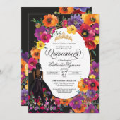 花刺繍水彩花のキンセアニエラI 招待状 (正面/裏面)