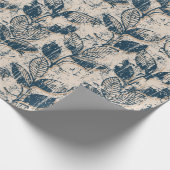 花動揺して柄 ラッピングペーパー (角)