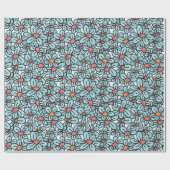 花包ポップ・アートの装紙 ラッピングペーパー (フラット)