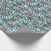 花包ポップ・アートの装紙 ラッピングペーパー (角)