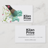 "花化粧品"の-メーキャップアーティスト、美容師 名刺 (正面/裏面)