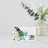 "花化粧品"の-メーキャップアーティスト、美容師 名刺 (スタンド正面)